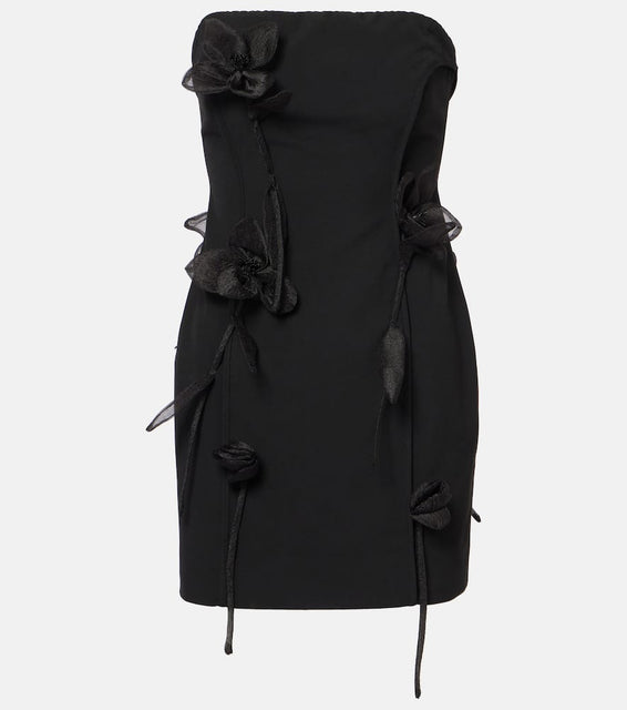 Rotate Rose-appliqu√É¬© minidress