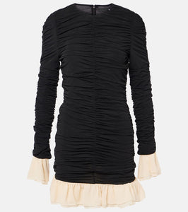 Rotate Ruffled ruched minidress