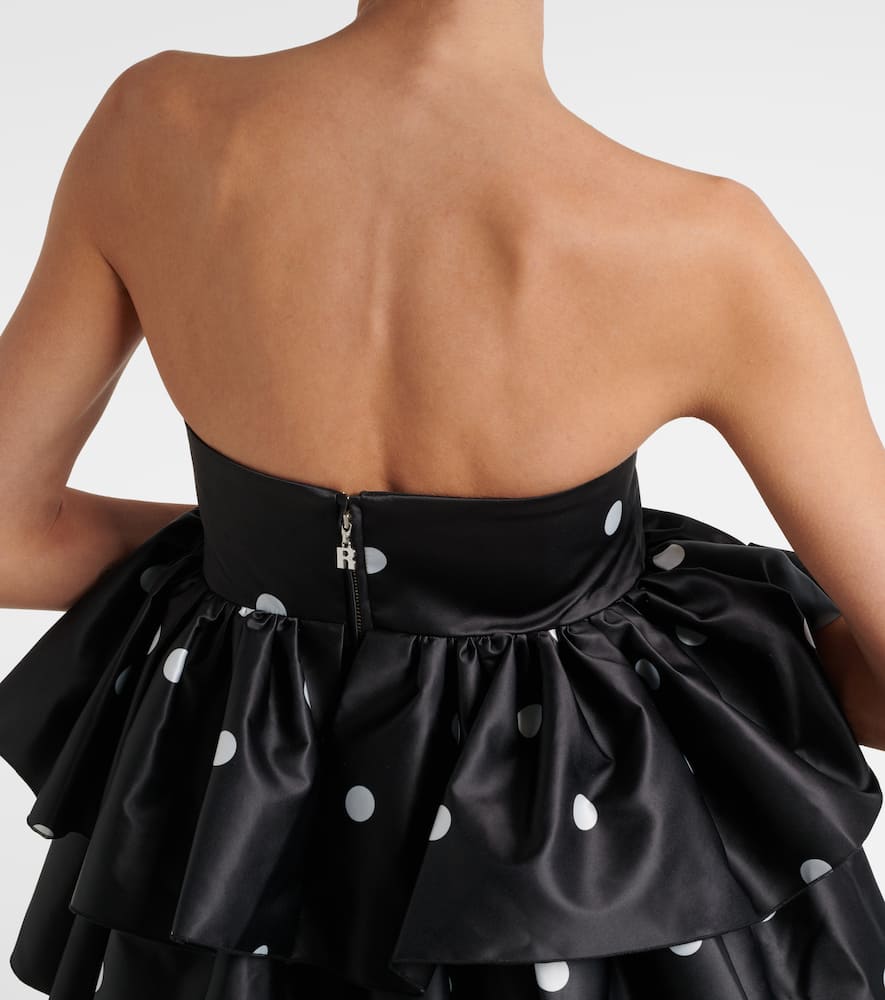 Rotate Ruffled satin minidress