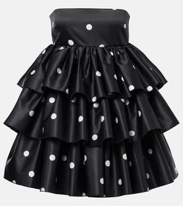 Rotate Ruffled satin minidress