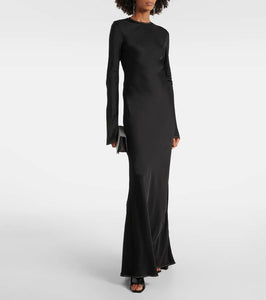 Rotate Satin maxi dress