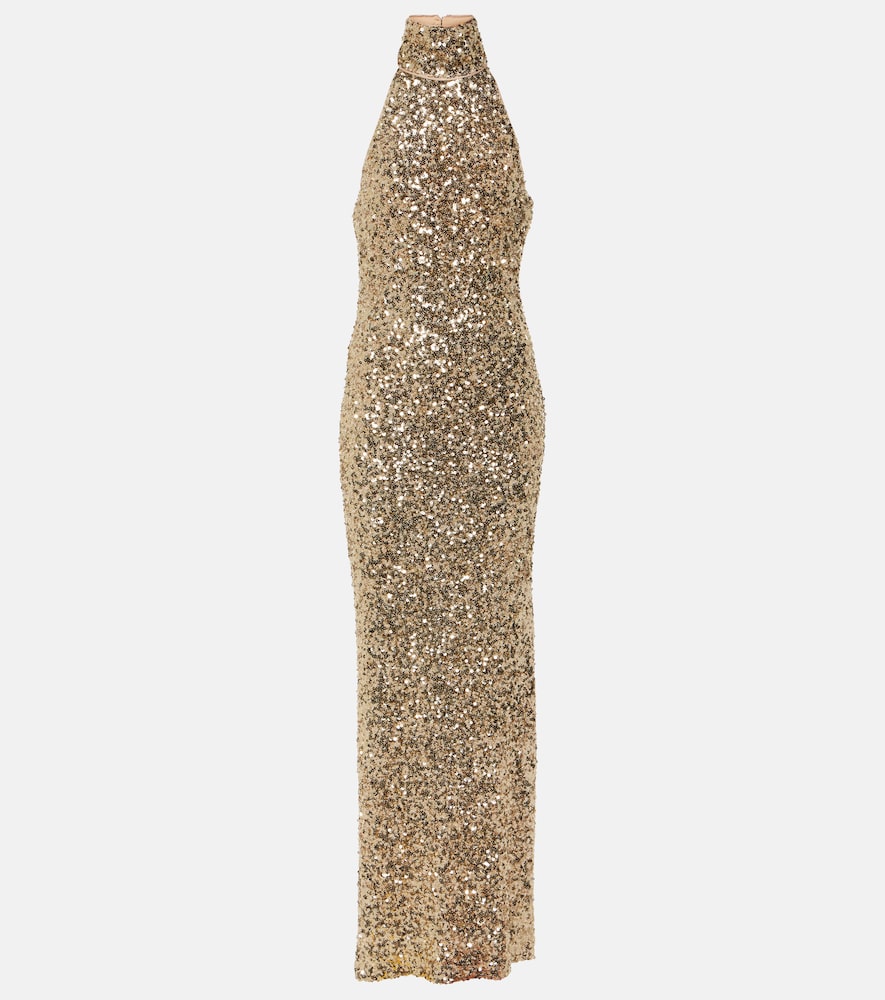 Rotate Sequined halterneck gown. 旋转亮片露背礼服