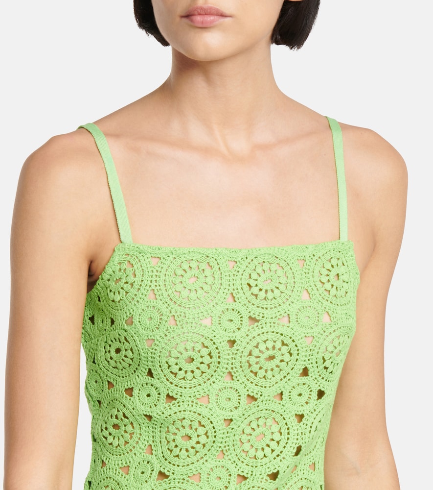 Rotate Silke cotton-blend crochet minidress