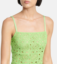 Rotate Silke cotton-blend crochet minidress