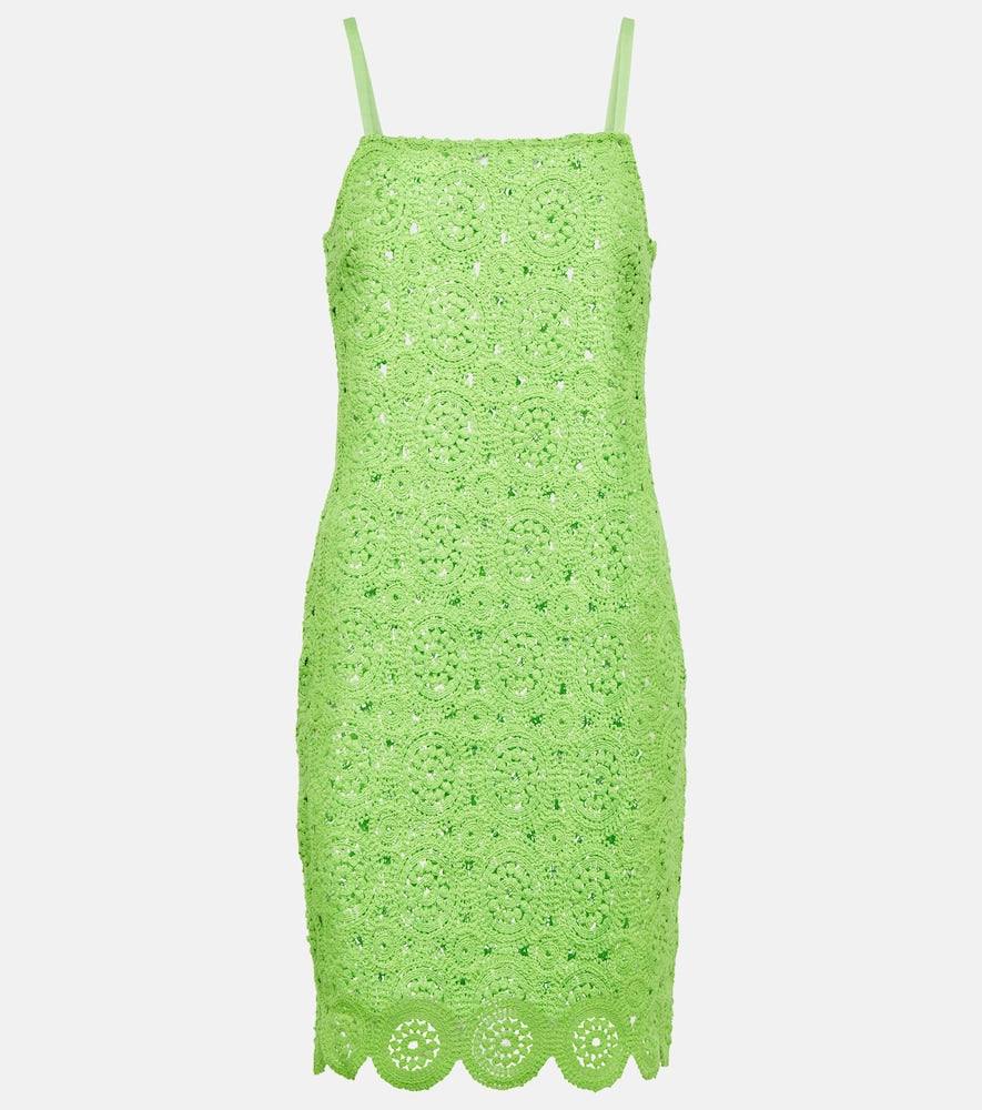 Rotate Silke cotton-blend crochet minidress. Rotate Silke 棉混纺钩针迷你连衣裙
