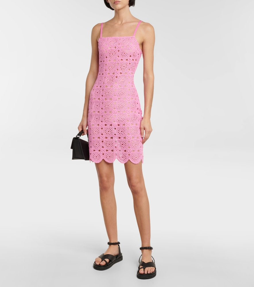 Rotate Silke crochet slip dress