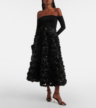 Rotate Sun floral-appliqu√É¬© high-rise maxi skirt