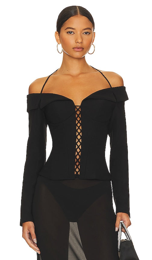 Rozie Corsets Corset Top in Black - Haut corset Rozie Corsets en noir - Rozie Corsets 黑色紧身胸衣 - Rozie Corsets Korsett-Oberteil in Schwarz - Rozie Corsets 코르셋 탑 - Top a corsetto Rozie Corsets in nero