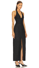 Rozie Corsets Denim Midi Dress in Black