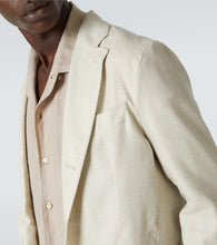 Rubinacci Herringbone wool, silk, and linen blazer