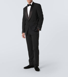 Rubinacci Marphy leather-trimmed velvet loafers