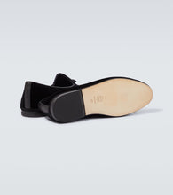 Rubinacci Marphy leather-trimmed velvet loafers