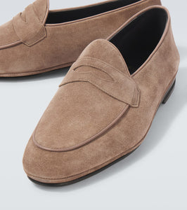 Rubinacci Suede penny loafers