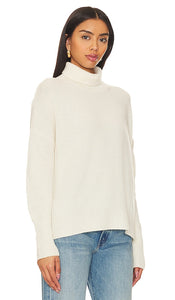 Rue Sophie Pullover Turtleneck Sweater in Ivory