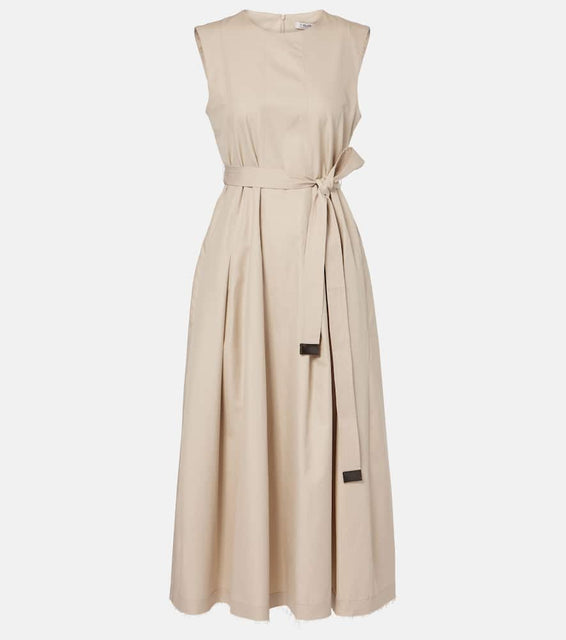 'S Max Mara Amina pleated cotton midi dress