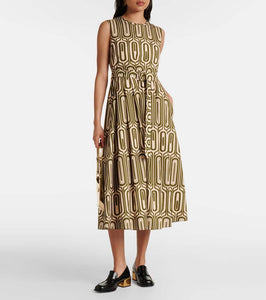 'S Max Mara Andreis printed cotton poplin midi dress