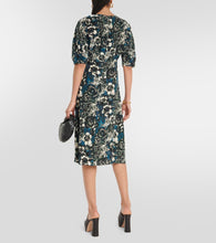 S Max Mara Bronzo floral silk crêpe midi dress