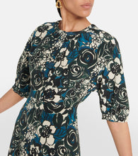 S Max Mara Bronzo floral silk crêpe midi dress