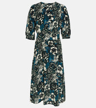 S Max Mara Bronzo floral silk crêpe midi dress