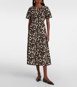 'S Max Mara Callas printed cotton poplin midi dress