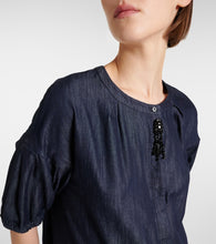 'S Max Mara Embroidered denim minidress