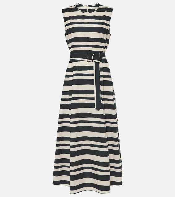 'S Max Mara Esmeralda striped cotton midi dress