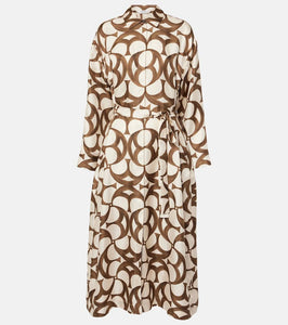 'S Max Mara Ileana printed silk twill shirt dress