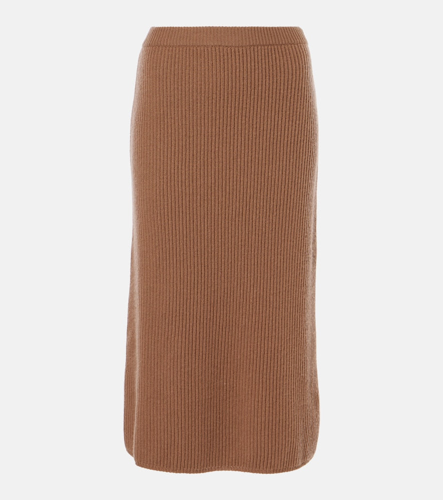 'S Max Mara Just ribbed-knit wool and cashmere midi skirt - Max Mara Just 罗纹针织羊毛羊绒中长裙