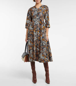 'S Max Mara Mantide printed cotton midi dress