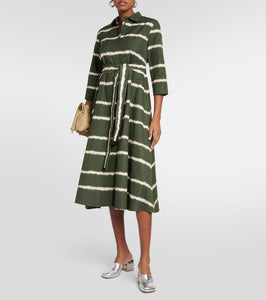 'S Max Mara Olanda striped cotton midi dress