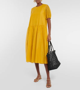 'S Max Mara Olimpia cotton and silk voile midi dress