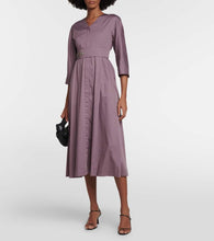 'S Max Mara Pleated cotton midi dress