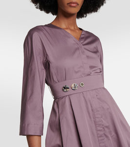 'S Max Mara Pleated cotton midi dress