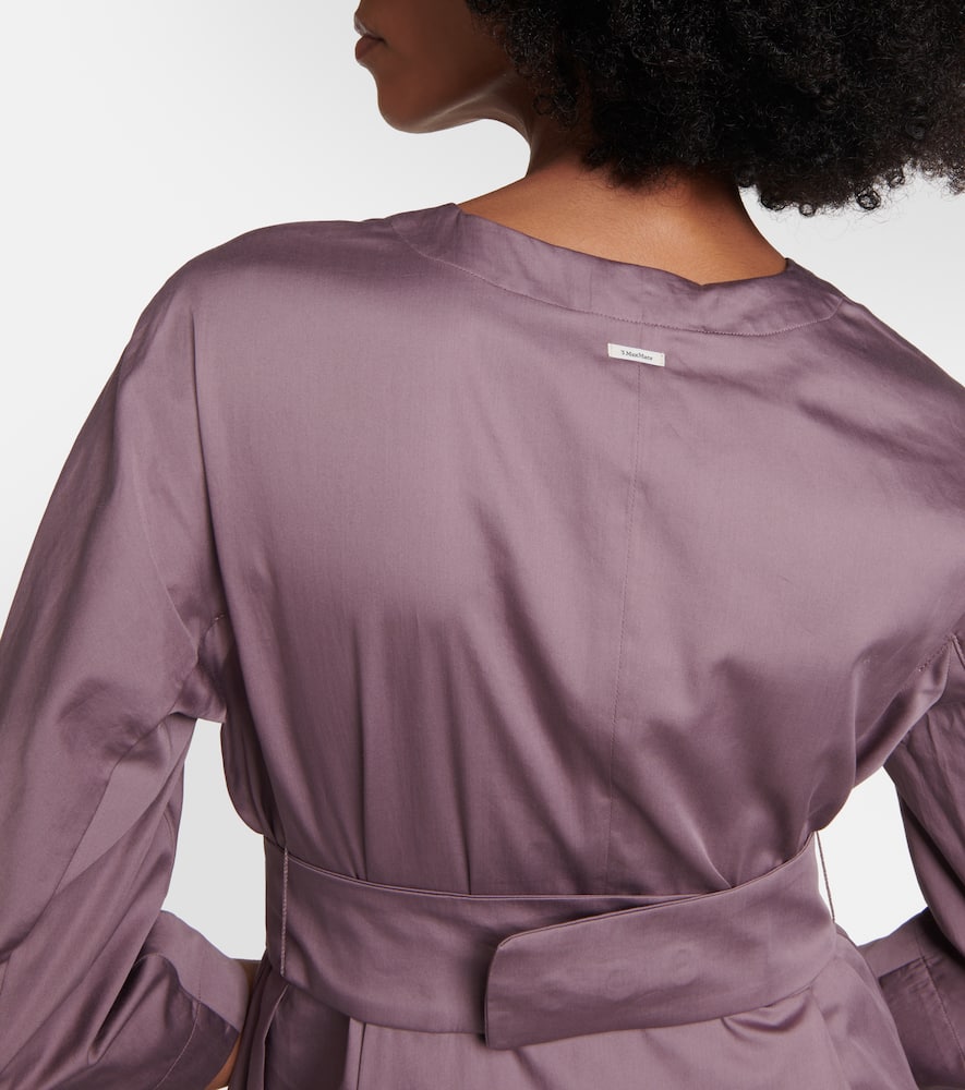 'S Max Mara Pleated cotton midi dress