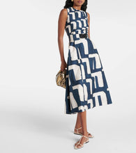 'S Max Mara Printed cotton poplin midi dress