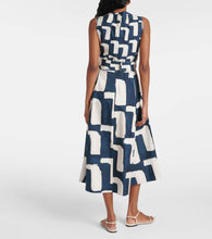 'S Max Mara Printed cotton poplin midi dress