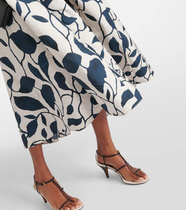 'S Max Mara Printed cotton poplin midi dress