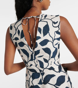 'S Max Mara Printed cotton poplin midi dress