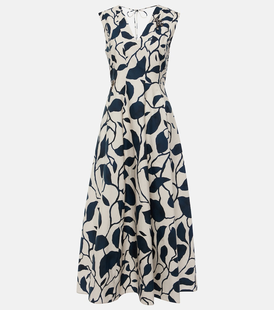 'S Max Mara Printed cotton poplin midi dress. Max Mara 印花棉质府绸中长连衣裙