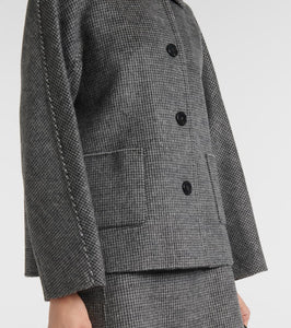 'S Max Mara Sorriso houndstooth wool and mohair-blend jacket