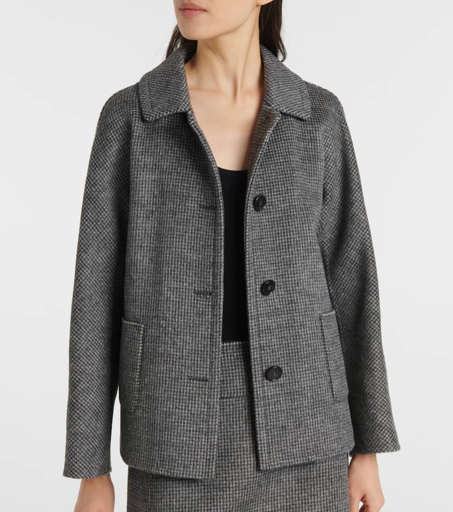 'S Max Mara Sorriso houndstooth wool and mohair-blend jacket