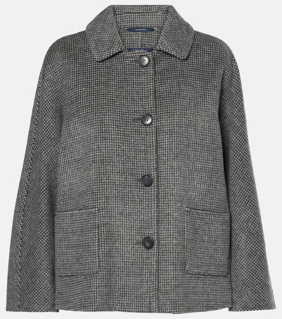 'S Max Mara Sorriso houndstooth wool and mohair-blend jacket