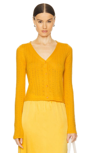 SABLYN Vincent Cardigan in Orange - SABLYN Vincent Cardigan en Orange - SABLYN Vincent 橙色开衫 - SABLYN Vincent Cardigan in Orange - SABLYN 빈센트 가디건 오렌지 색상 - Cardigan SABLYN Vincent in arancione