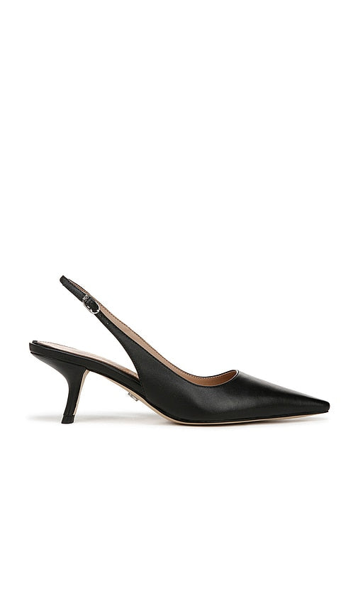 Sam Edelman Bianka Sling Back in Black | Black Sling Back Heels for Women