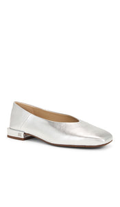 Sam Edelman Kasey Flat in Metallic Silver