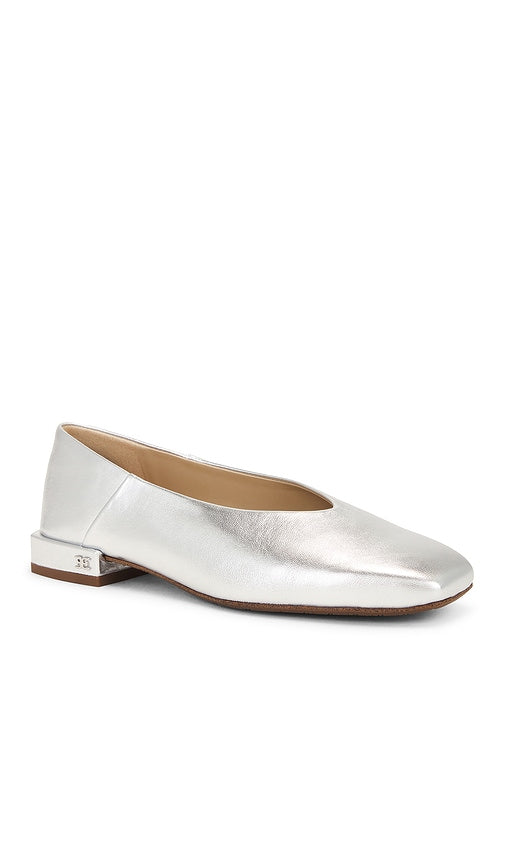 Sam Edelman Kasey Flat in Metallic Silver