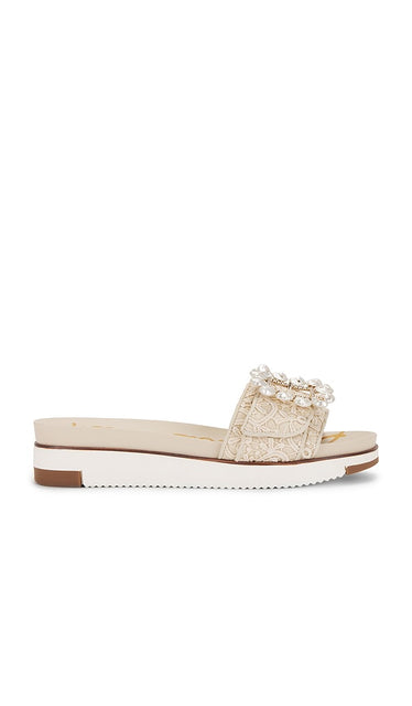 Sam Edelman Arianeorchid Sandal in Ivory | Ivory & Natural Slides for Women