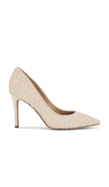 Sam Edelman Hazel Pump in Ivory | Ivory & Natural Pump Heels for Women