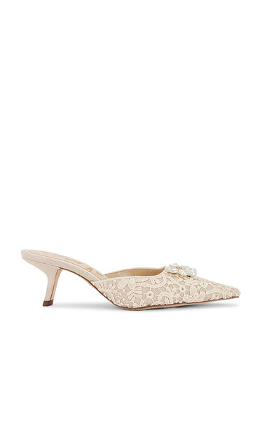 Sam Edelman Brit Orchid Mule in Ivory | Ivory & Natural Closed Toe Mules for Women