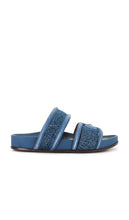 Sam Edelman Rowan Sandal in Blue | Blue Stone Slides for Women